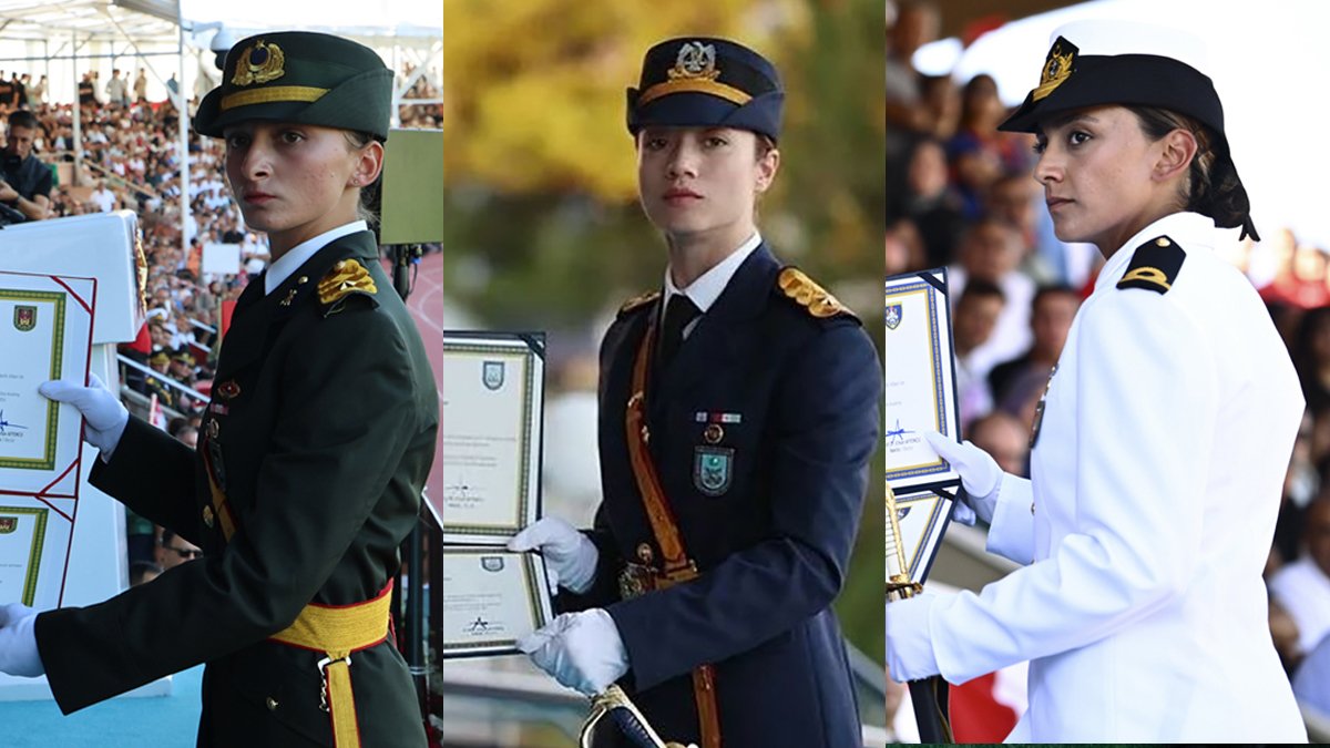 TSK tarihinde bir ilk: Kara, Hava ve Deniz Harp okullarını kız öğrenciler birincilikle bitirdi