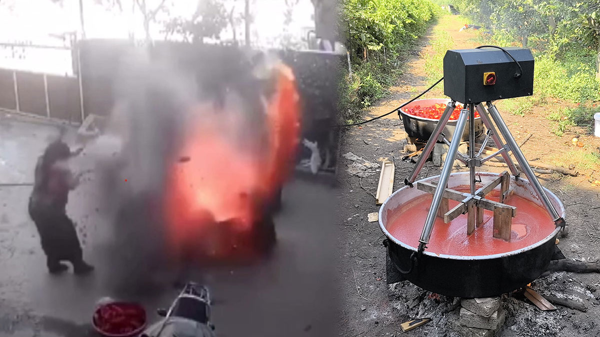 Salça yaparken kazan patlamalarını önleyen alet icat etti! Bomba gibi patlıyordu, yılın mucidi ilan edilmeli