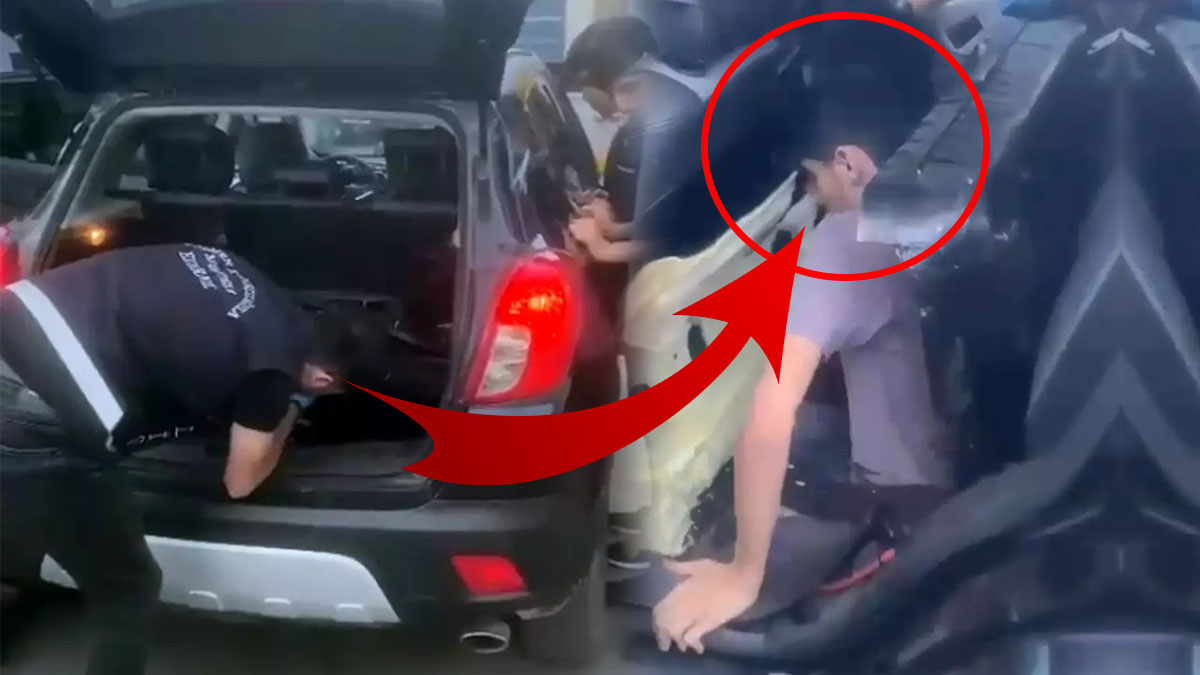 Araçta arama yapan polis şaşkına döndü: Öyle bir düzenek kurmuşlar ki! Kaçak göçmenler kıskıvrak yakalandı