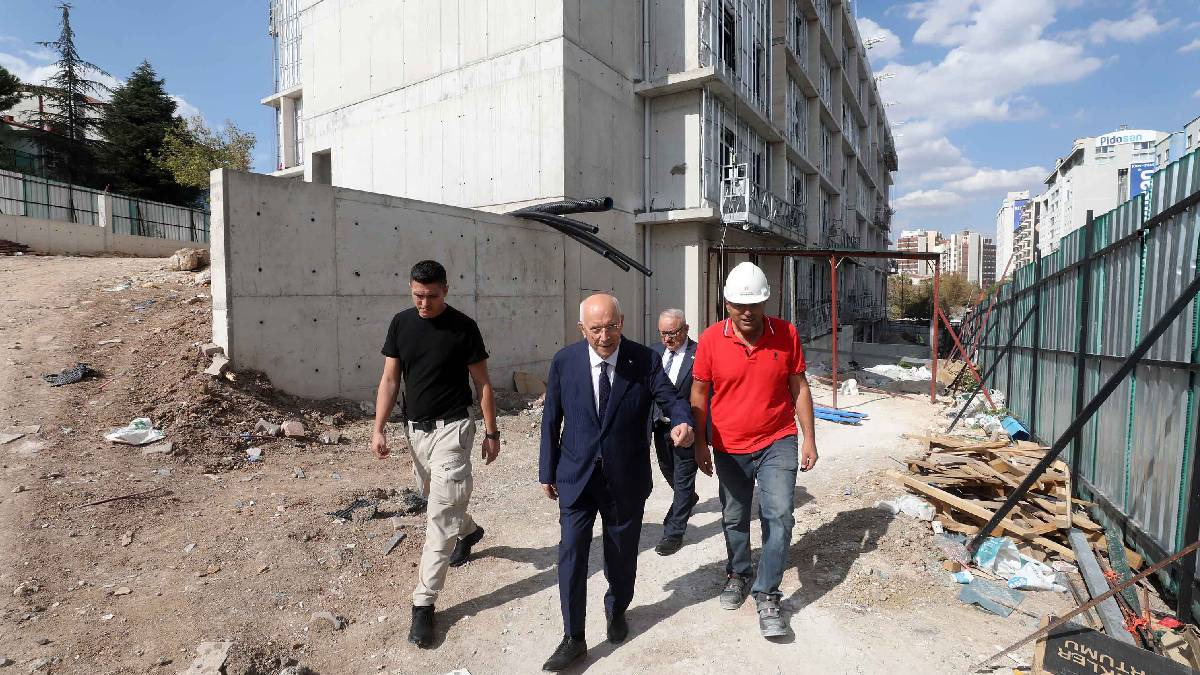 Yenimahalle’de Kız Öğrenci Yurdu inşaatında sona gelindi