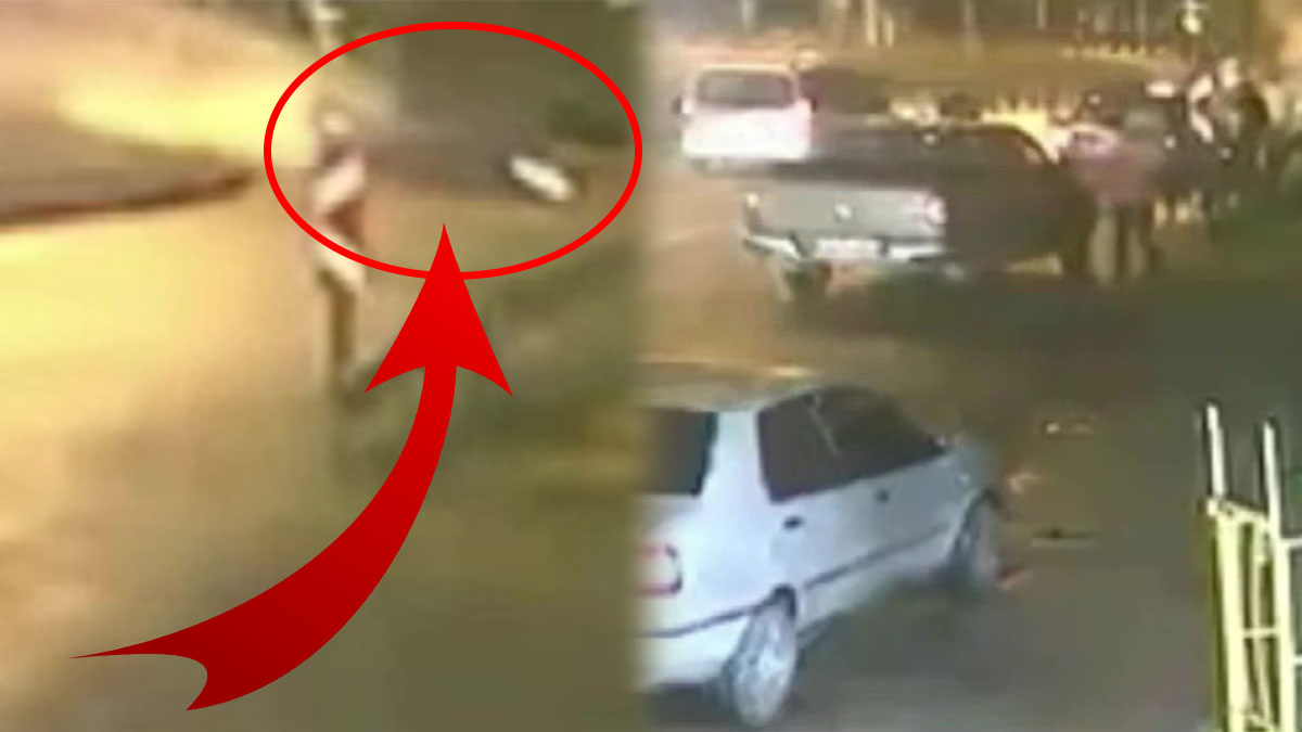 Film sahnesi gibi kaza saniye saniye kamerada! Refüjü aştı, karşı şeride geçti, bariyerlere tosladı