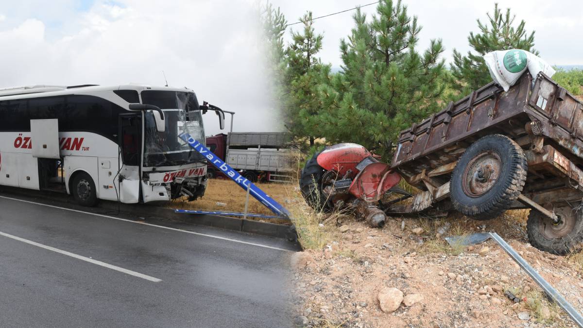 Malatya'da yolcu otobüsüyle traktör çarpıştı: Ölü ve yaralı var