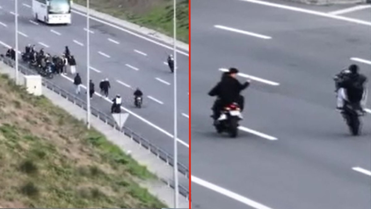 Emniyet film gibi görüntüleri yayınladı: Motosiklet çetesi kaçtı polis yakaladı