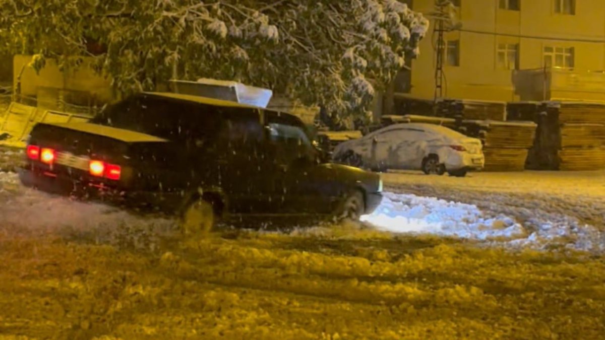 Ordu'da karda drift atmanın faturası ağır oldu: Sürücüye 32 bin lira ceza kesildi