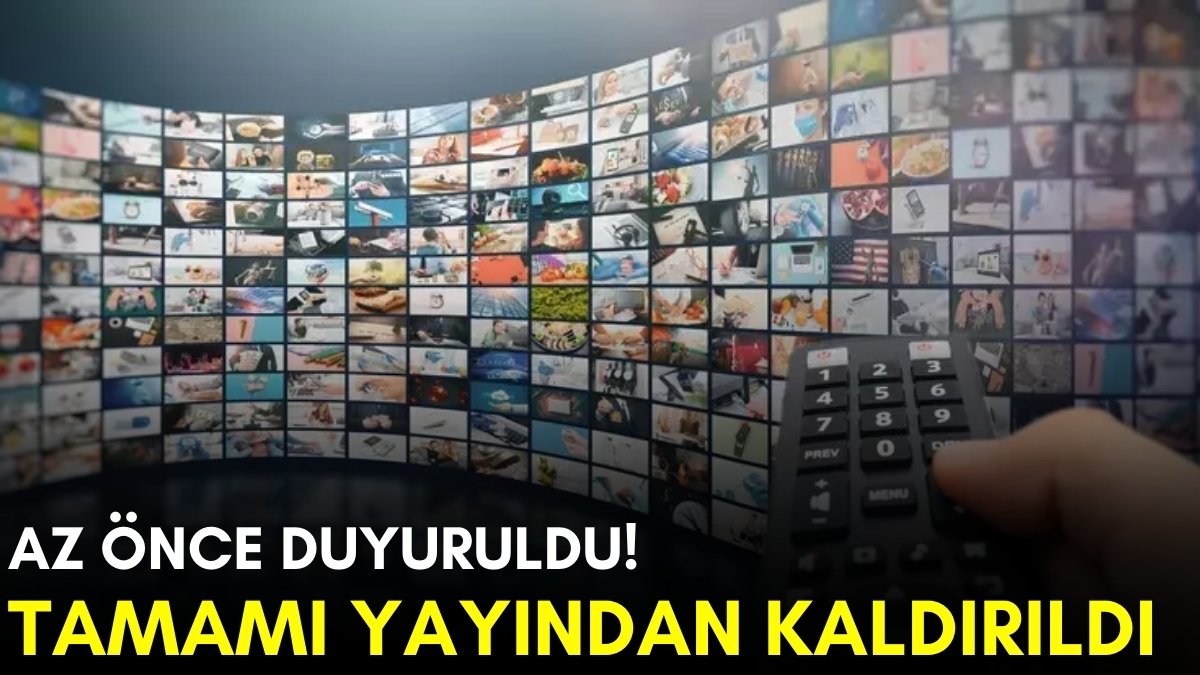 Tüm diziler yayından kaldırıldı! Flaş gelişme az önce duyuruldu
