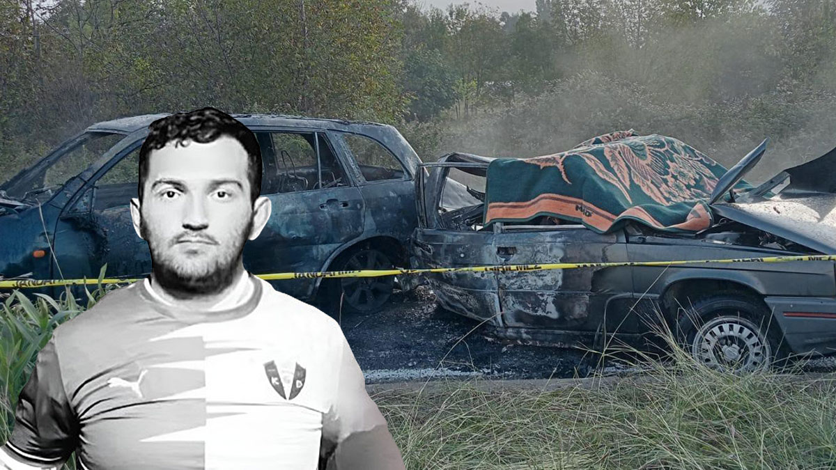 Genç futbolcu, sıkıştığı aracında yanarak hayatını kaybetti! Feci ölüm, yakınlarını yasa boğdu