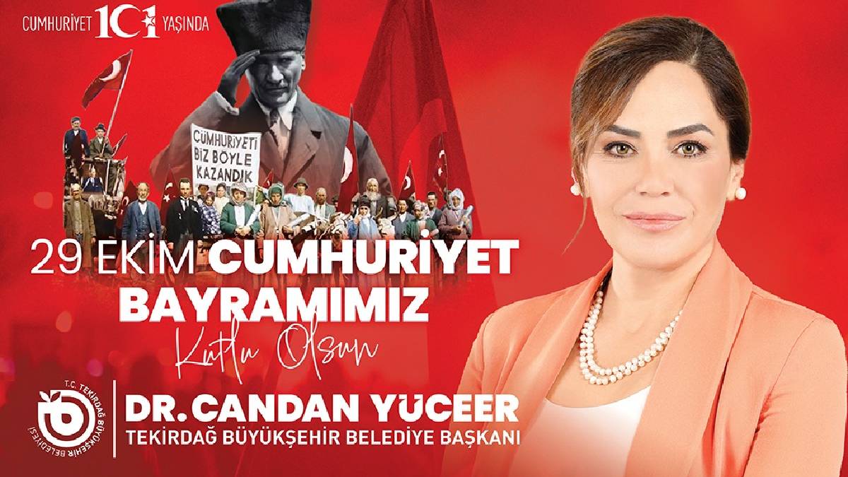 Başkan Dr. Candan Yüceer’in 29 Ekim Cumhuriyet Bayramı mesajı