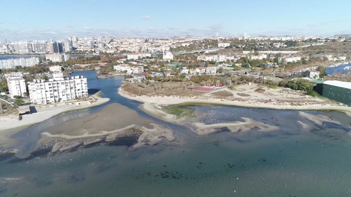 İstanbul'da deniz suyu çekildi: 