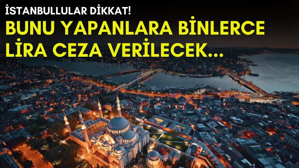 İstanbullular dikkat! Bunu yapana 232 bin 264 TL ceza yağacak: İstanbul Valisi üzerine basa basa uyardı