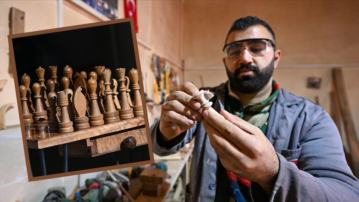 Kurumuş cevizin dallarıyla yapıyor, sipariş yetiştiremiyor! Kursta öğrenip yaptığı iş Suudi Arabistan ve İsveç'in gözdesi oldu