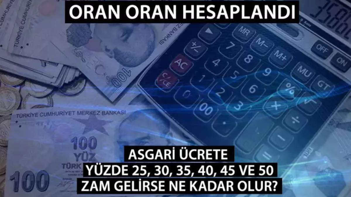Asgari ücrete yüzde 25, yüzde 35 ve yüzde 44 zam gelirse ne kadar olur? Tüm senaryolar tek tek hesaplandı