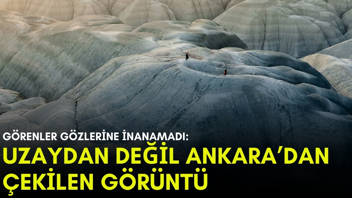 Görenler uzaydan görüntü sanıyor ama burası Ankara! Büyüleyici bir bölge daha: Bakan dönüp bir daha bakıyor