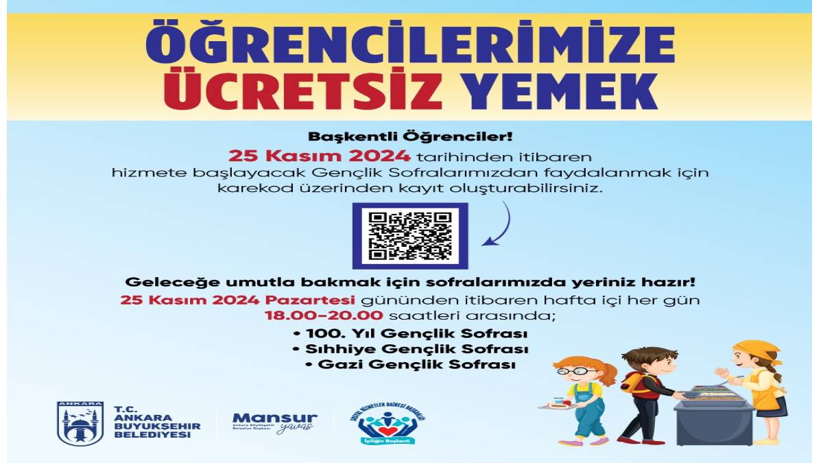 Mansur Yavaş’tan öğrencilere ücretsiz yemek uygulaması