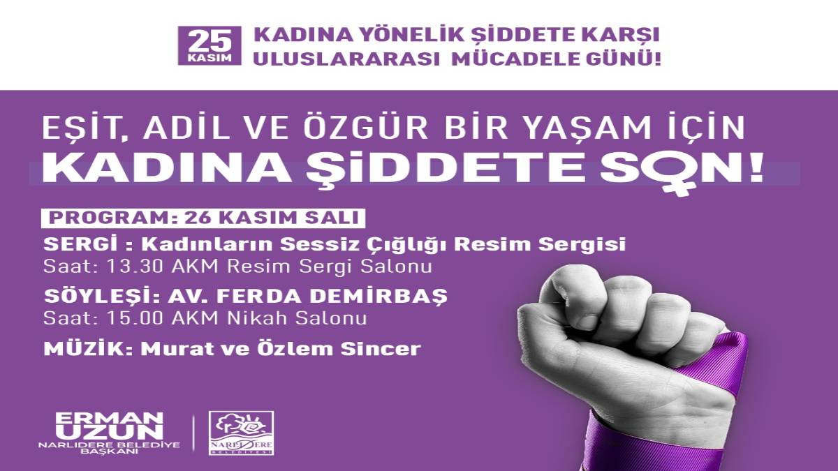 Narlıdere’de kadınlara özel sergi, söyleşi ve müzik dinletisi