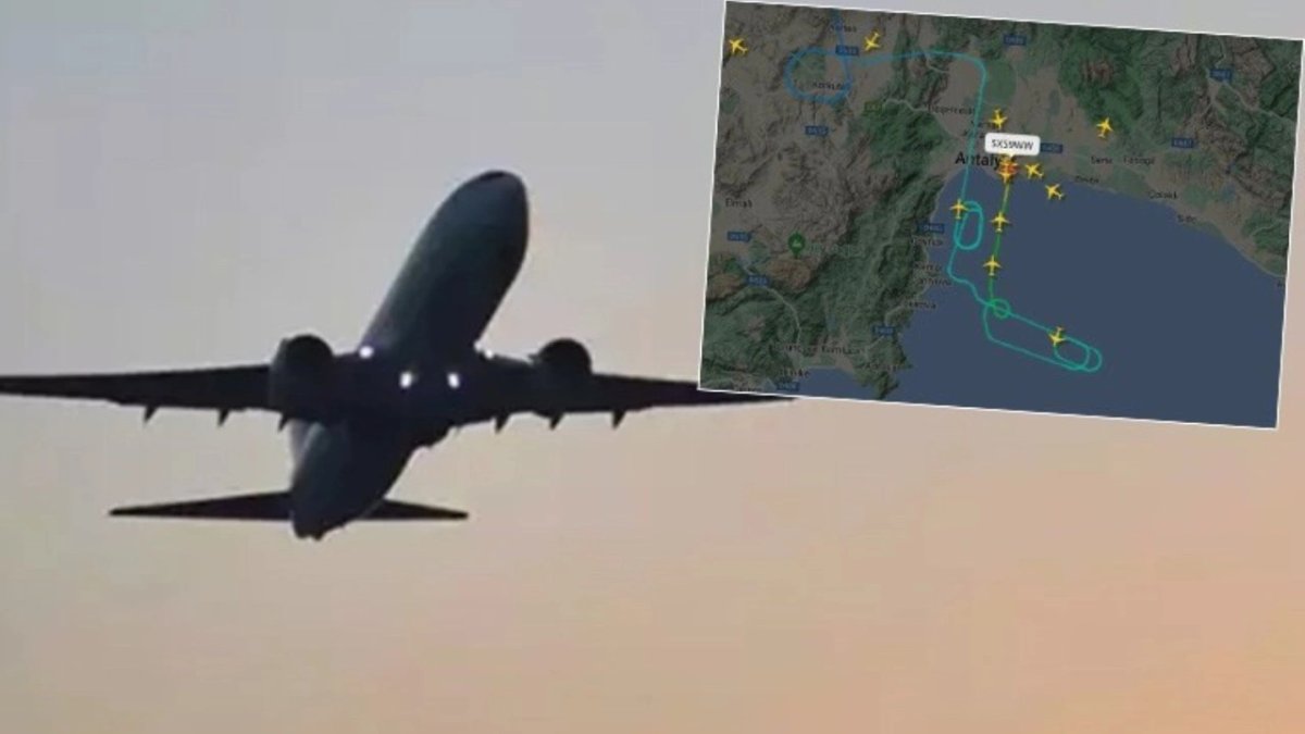 Antalya'da fırtına: Uçaklar havalimanına inemedi