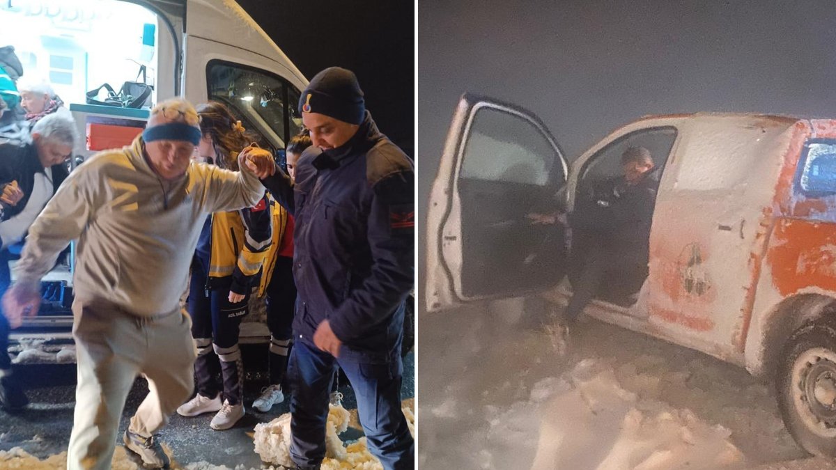 Kar nedeniyle yolda kalan 27 kişi kurtarıldı