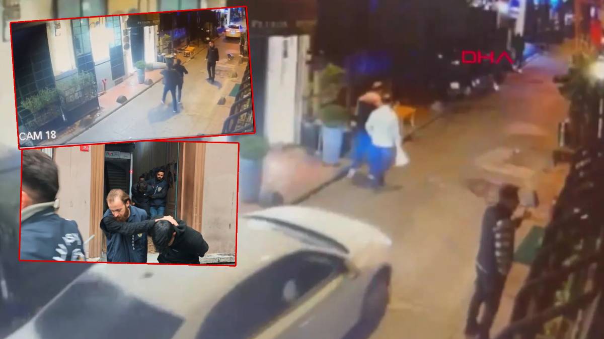 Taksim'de silahlı saldırı! O anlar kameralar tarafından saniye saniye kaydedildi