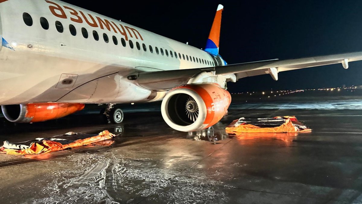 Antalya Havalimanı’nda yolcu uçağında yangın paniği: İniş sırasında başladı: Alev alev yandı