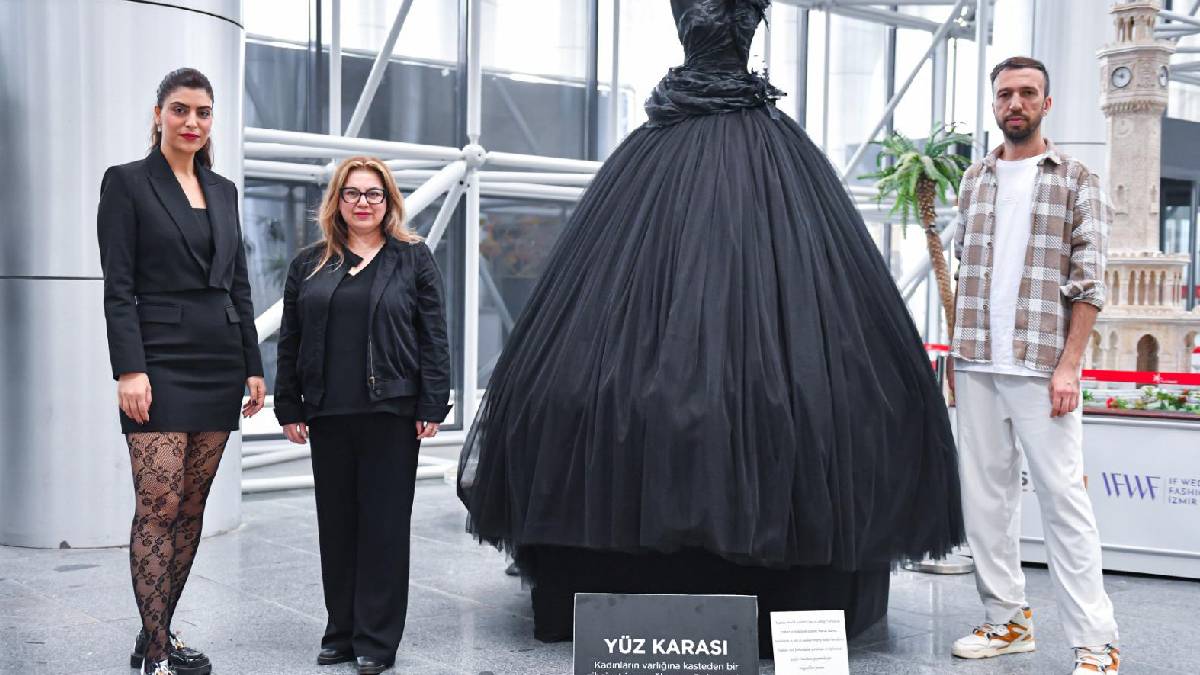 Kadına yönelik şiddete siyah gelinlikle dikkat çektiler