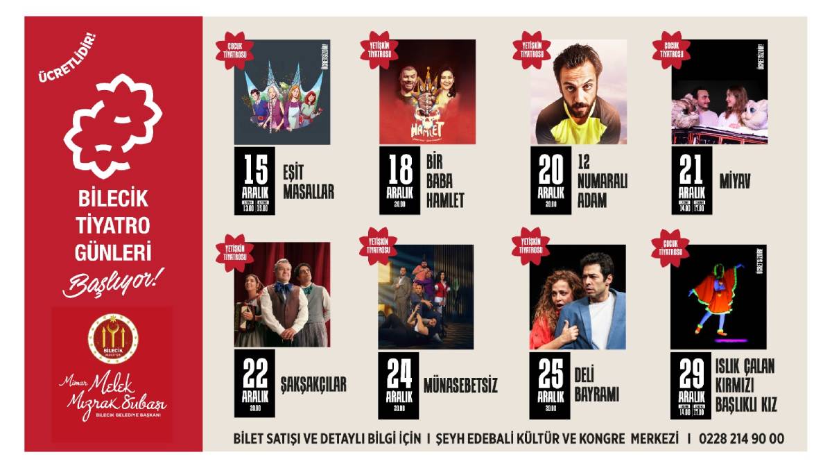 Bilecik Tiyatro Günleri başlıyor