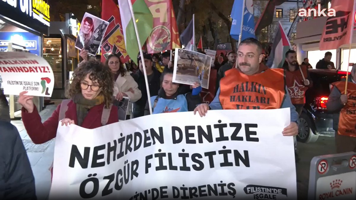 Ankara'da Filistin'e destek yürüyüşü: İsrail ile ticareti kes, gemileri durdur