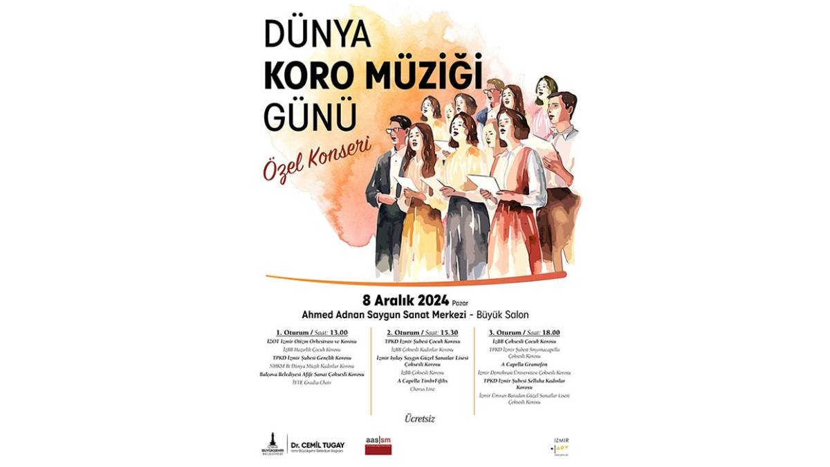 Dünya Koro Müziği Günü’ne özel 18 korodan konser