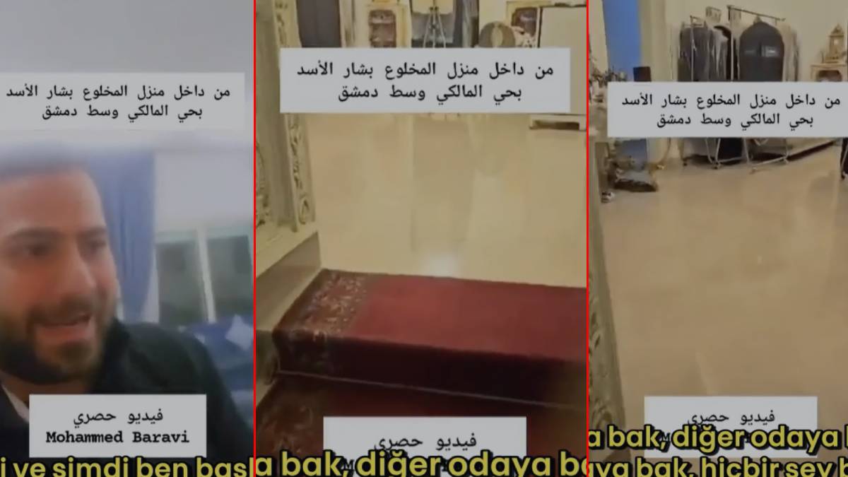 Beşar Esad’ın Şam’daki evinin görüntüleri yayınlandı