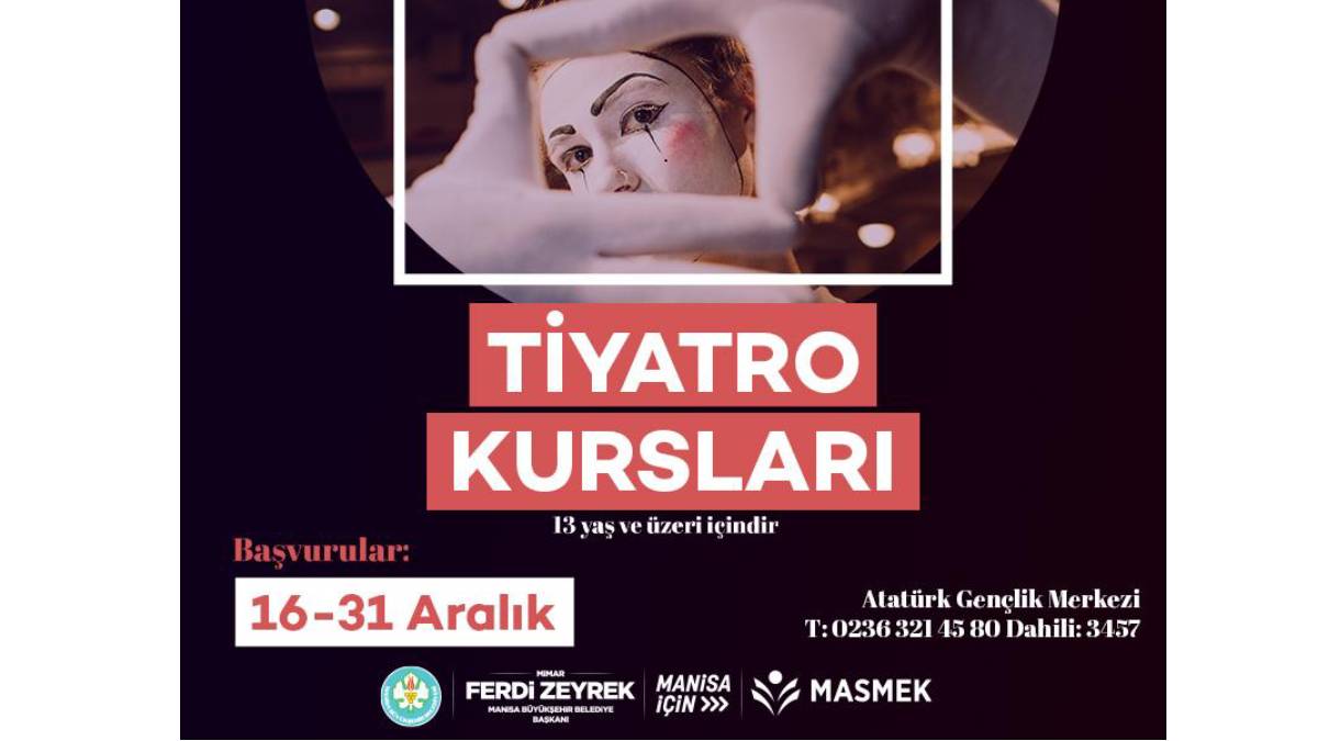 MASMEK tiyatro kursları için başvurular başlıyor