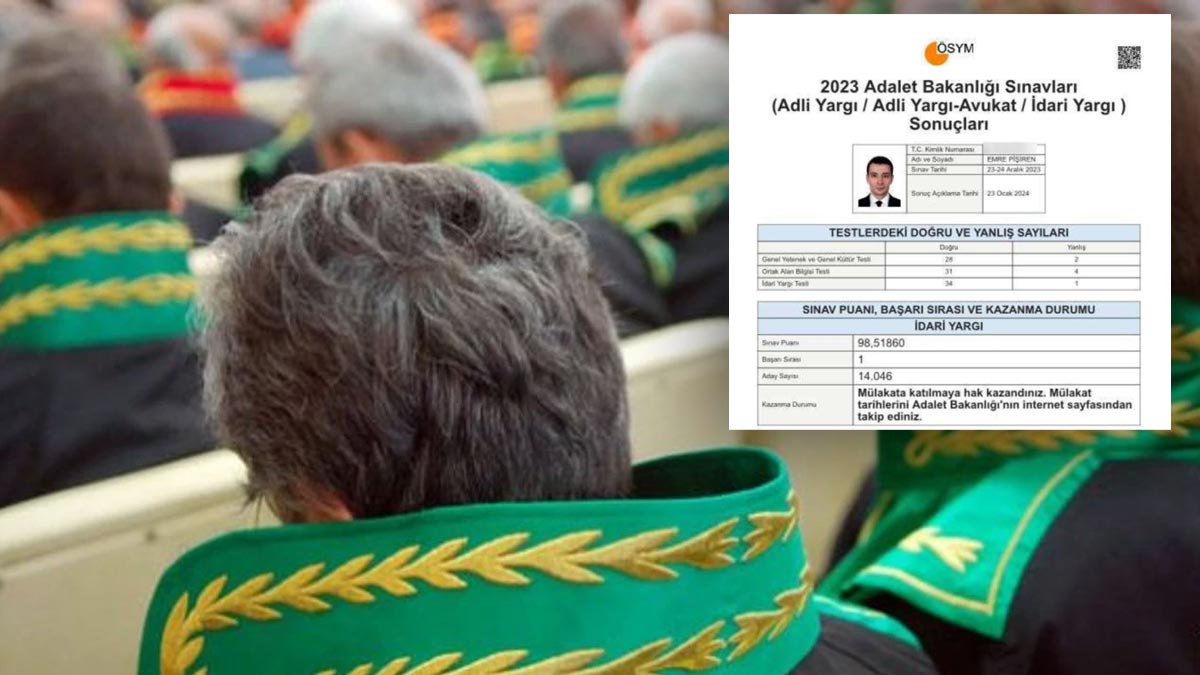 Türkiye birincisi hakim adayından Adalet Bakanlığı'na dava: Yazılıda rekor kırdı mülakatta yok sayıldı
