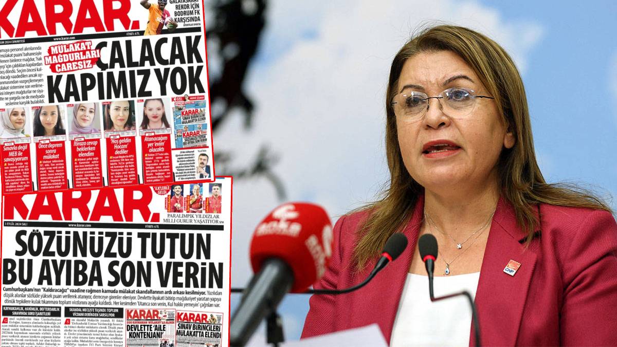 CHP'li Karaca: Türkiye’de hak edenler değil, sadık olanlar mülakatı geçiyor