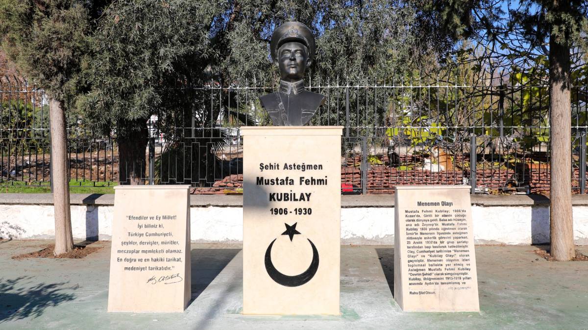 Şehit  Asteğmen Mustafa Fehmi Kubilay’ın anıtını onarıldı