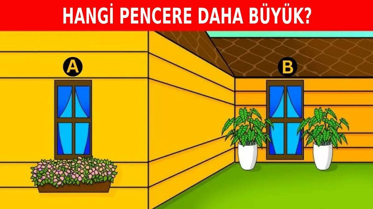 Bu test sizde beyin bırakmayacak! Hangi pencere daha büyük! 5 saniyede doğru yanıta ulaşmak imkansız