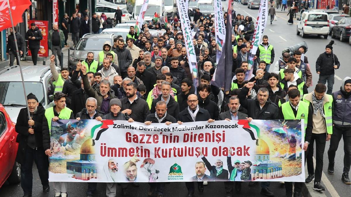 Üsküdar'da İsrail protestosu