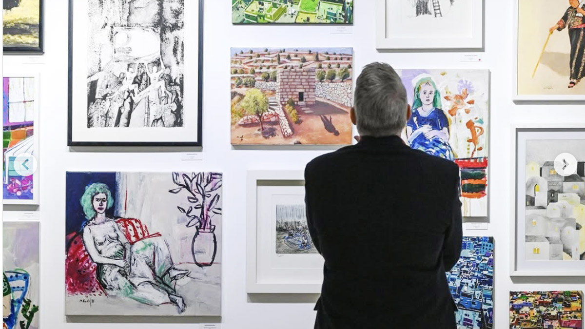 Katilin kuşattığı Ramallah’ta sanat fuarı