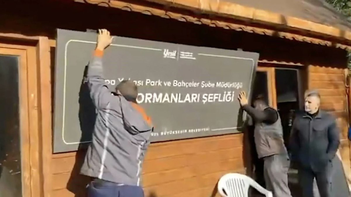 Belgrad Ormanı'na şafak operasyonu: İBB’ye ait tabelalar söküldü