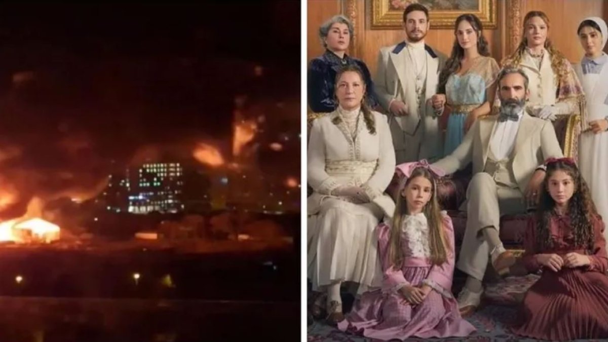 'Şakir Paşa Ailesi' dizisinin çekildiği köşk kül oldu