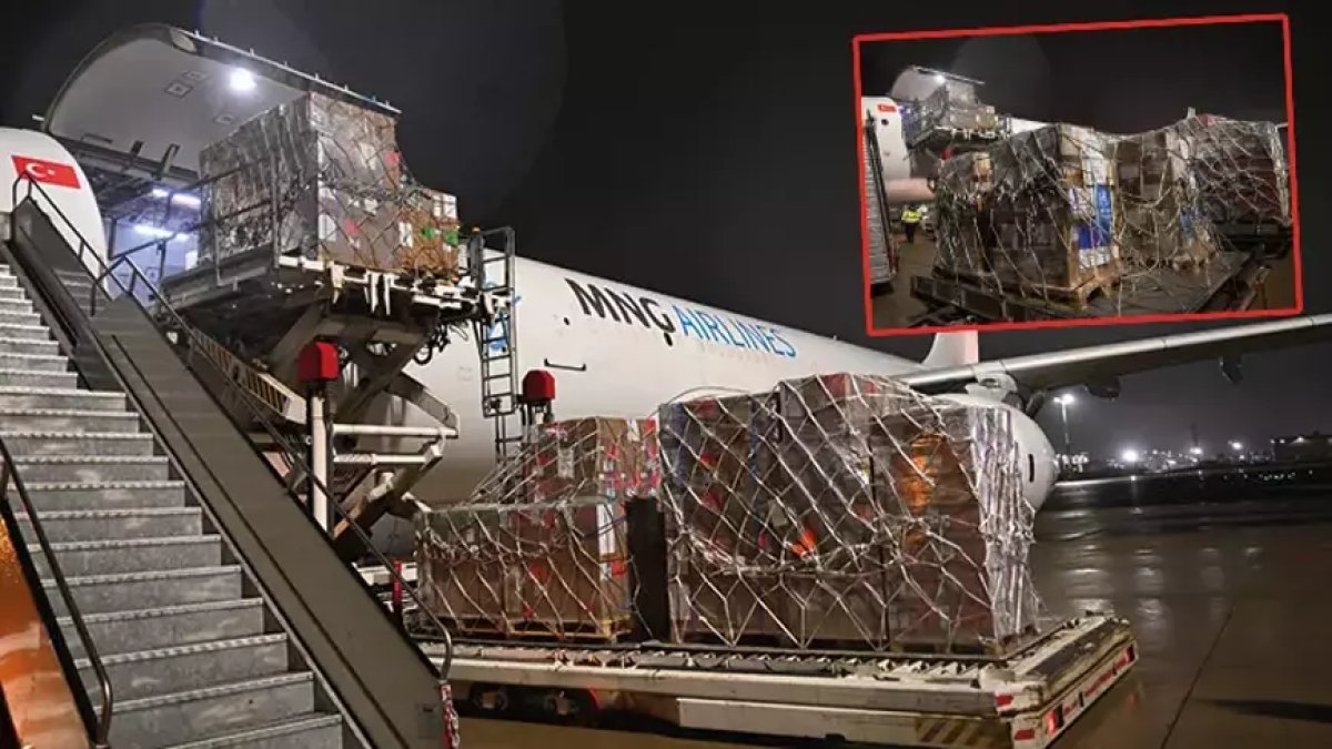 Suriye için gönderilen yardım malzemeleri Türkiye'ye ulaştı