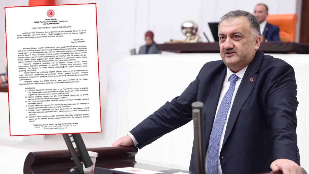 DEVA Partisi'nden heyelanlarla ilgili Meclis’e soru önergesi: Heyelan riskine karşı hangi tedbirler alındı?