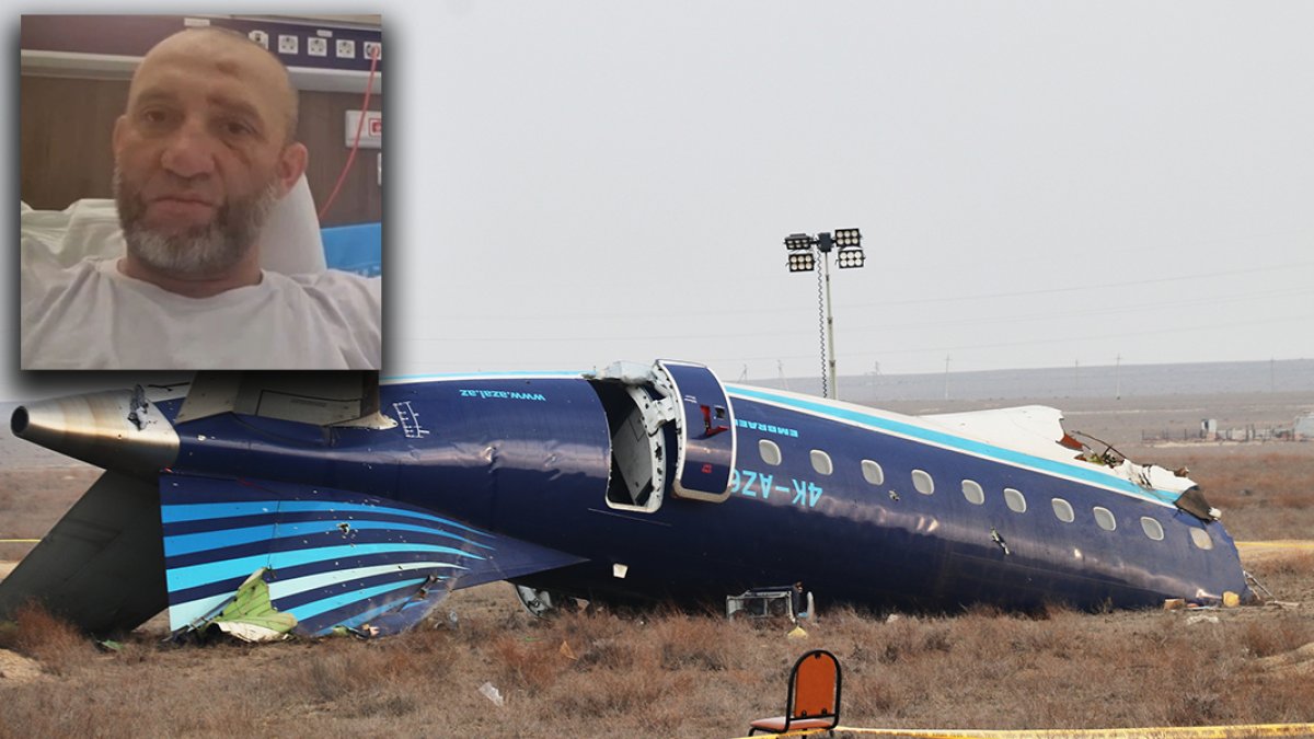 Kazakistan'da düşen uçaktan kurtulan Rahimov konuştu: Patlama sesi duyduk