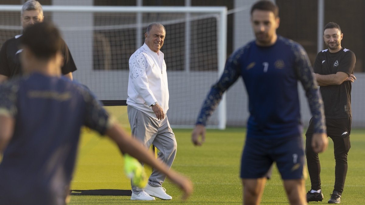 Fatih Terim, Al-Shabab'ın başında ilk antrenmanına çıktı