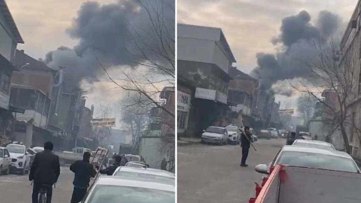 Bursa'da mobilya imalathanesinde yangın