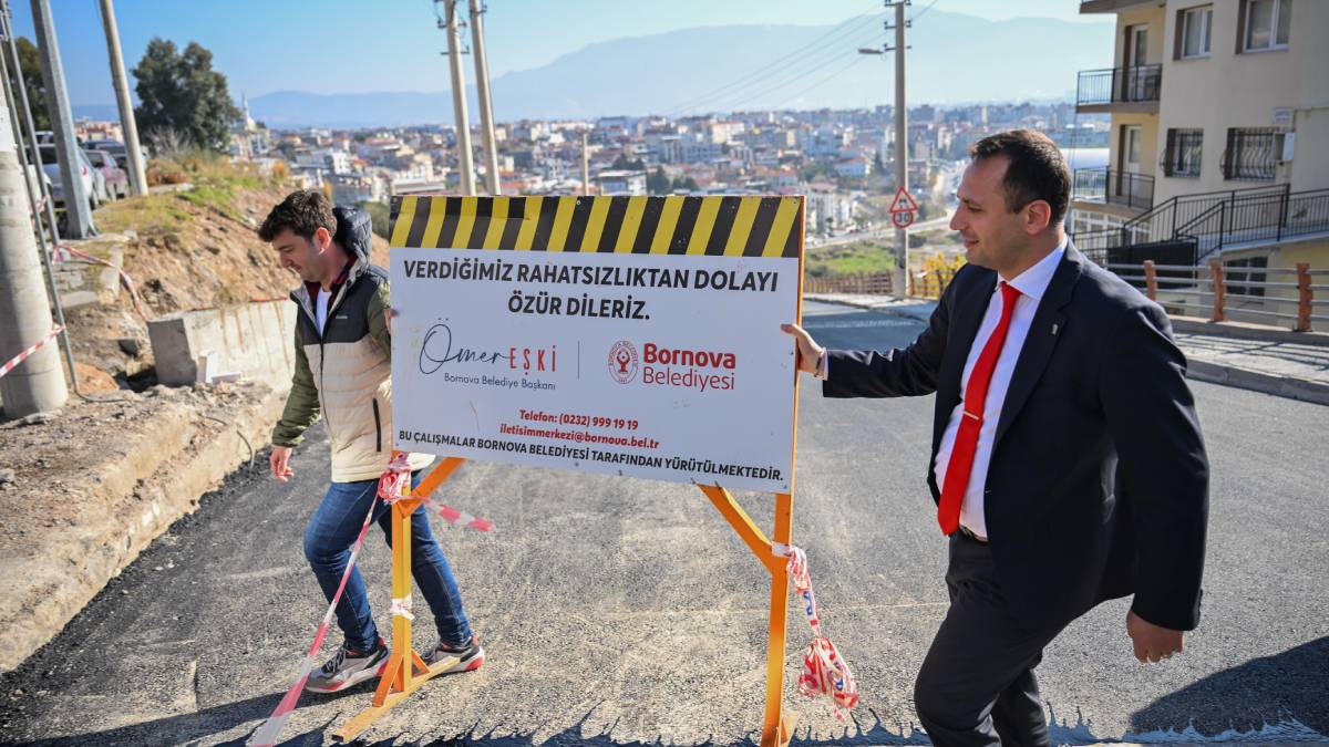 Atatürk Mahallesi yolu yenilerek yeni yıl öncesi kullanıma açıldı