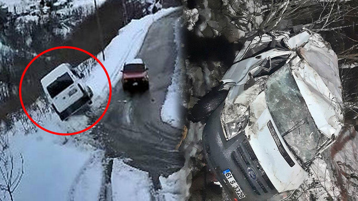 Minibüsün dereye yuvarlandığı korkunç anlar kamerada! Virajı alamayıp taklalar attı: 1 ölü