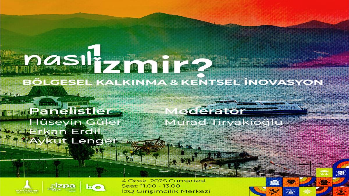 “Nasıl Bir İzmir” panel serisinde bölgesel kalkınma ve kentsel inovasyon konuşulacak