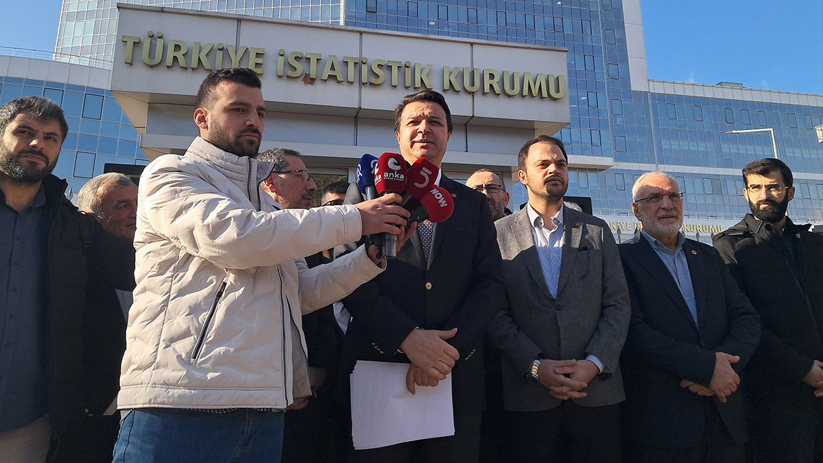 Arıkan, TÜİK önünde Erdoğan'a o sözünü hatırlattı: Şimdi patron kendisi, elini tutan yok!