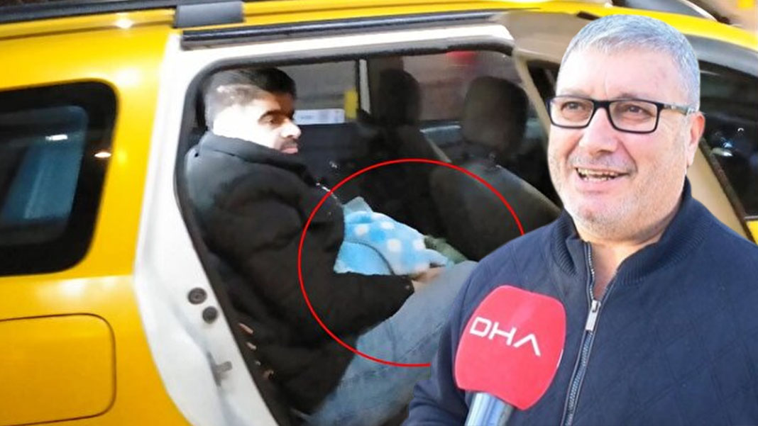 Hastaneye gitmek için bindiği takside doğurdu