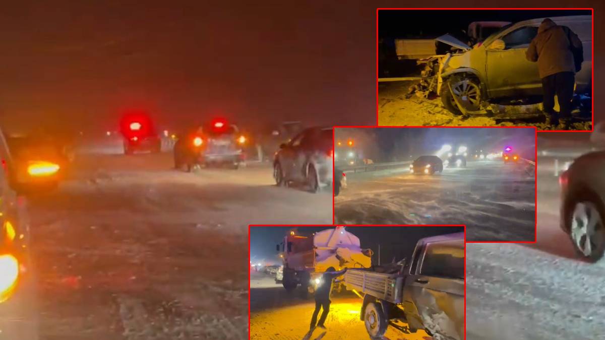 Kazakistan'da zincirleme trafik kazası: 95 araç birbirine girdi