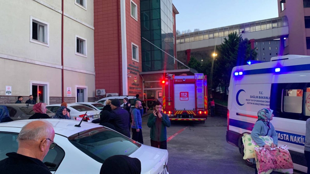 Rize’deki bir araştırma hastanesinde yangın çıktı: Hastalar tahliye edildi