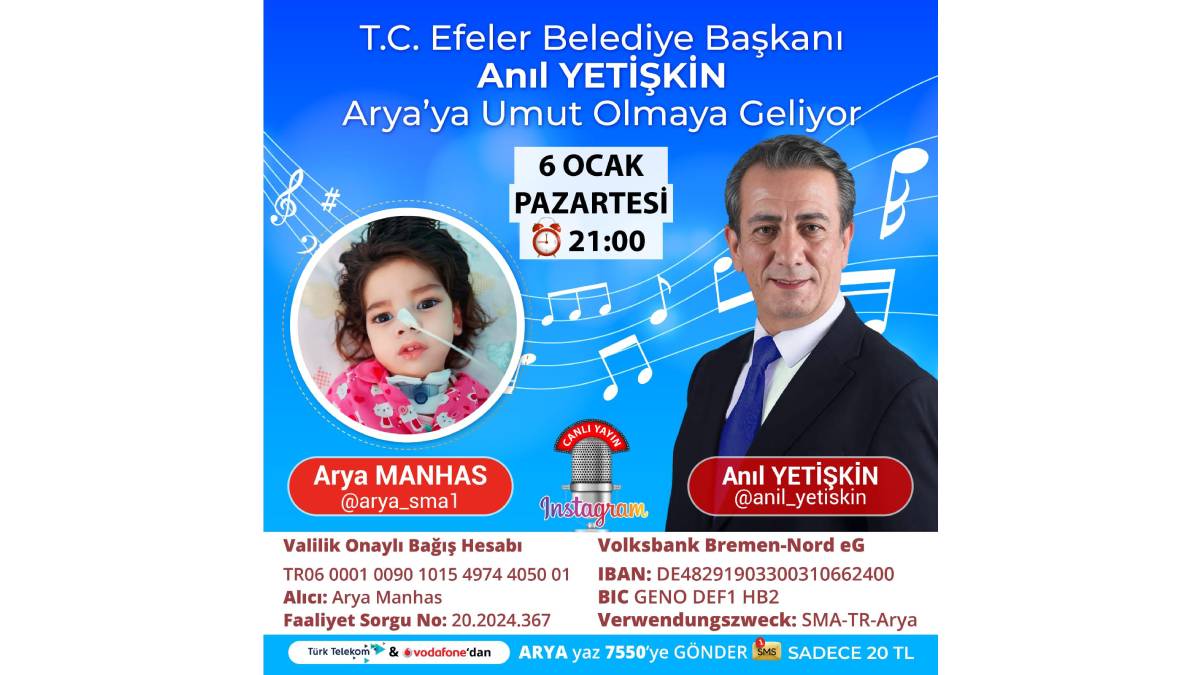 Başkan Yetişkin’den minik Arya için anlamlı destek