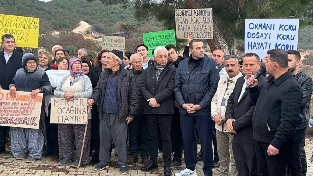 Gökçeyazı halkı mermer ocağına karşı ayakta